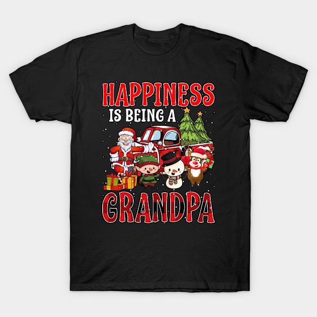 Happiness Is Being A Grandpa Christmas T-Shirt by intelus